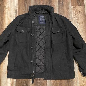 Mens American Eagle Black Wool Jacket